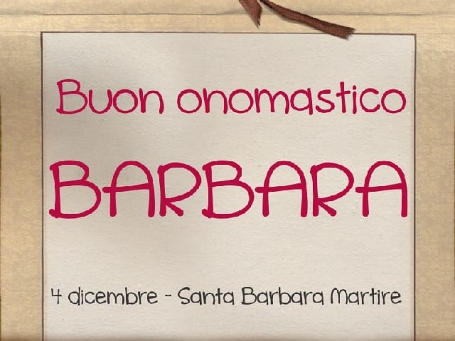 Nome Barbara onomastico