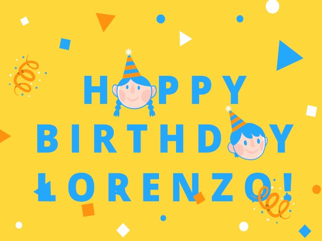 Buon compleanno Lorenzo