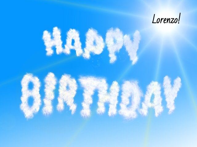 buon compleanno Lorenzo