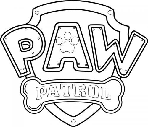 Disegni stemma Paw Patrol da colorare