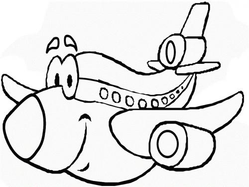 aereo da colorare per bambini