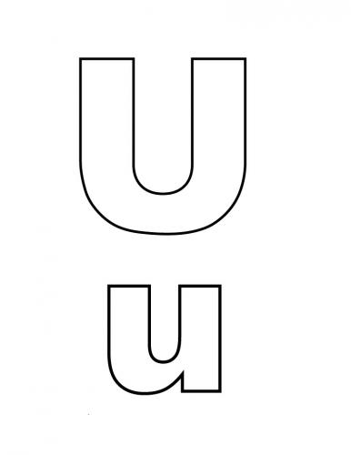 alfabeto italiano da stampare U