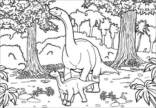 brontosauro da colorare