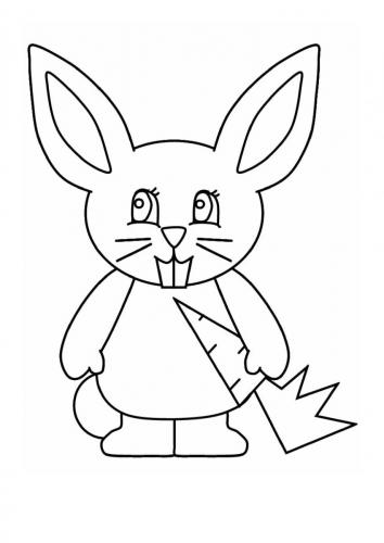 Coniglio disegno da colorare