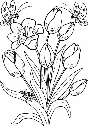 disegni da colorare di fiori