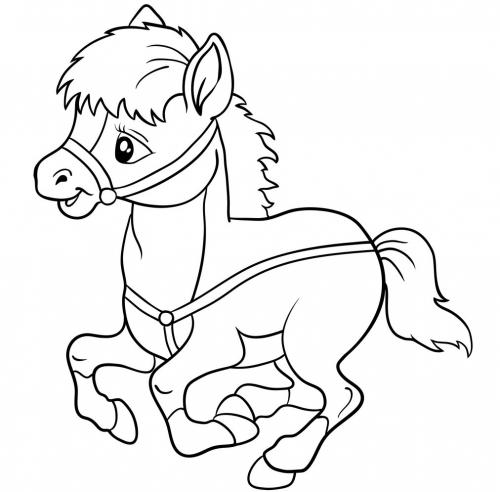 disegni da colorare e stampare cavalli