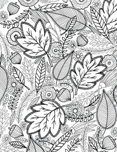 disegni da colorare foglie Autunno