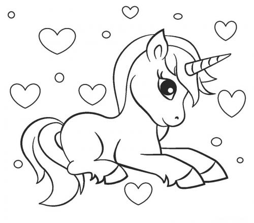 disegni da colorare gratis di unicorni