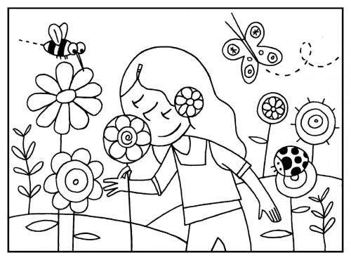 disegni da colorare gratis per bambini primavera