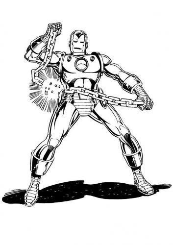 disegni di Iron Man da colorare