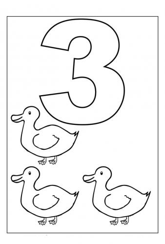 disegni di numeri 3