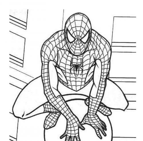 disegni di spiderman da colorare