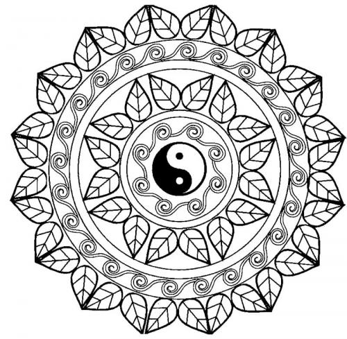 Yin e Yang decorato
