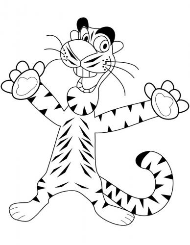 disegno tigre per bambini