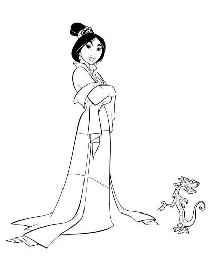 disegno Mulan 