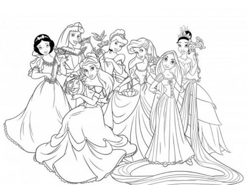 immagini da colorare delle principesse