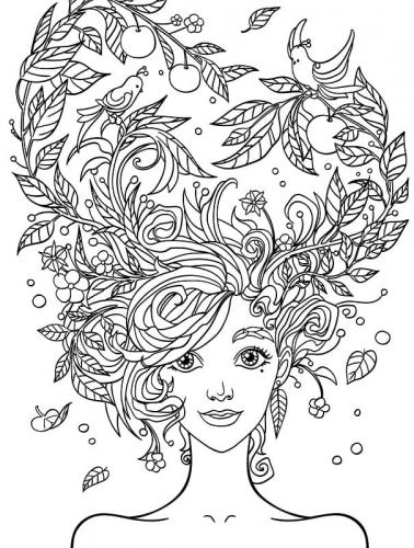 donna con fiori tra i capelli