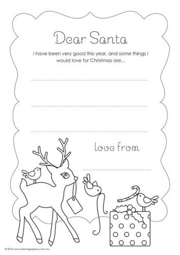 Letterina per Babbo Natale in inglese