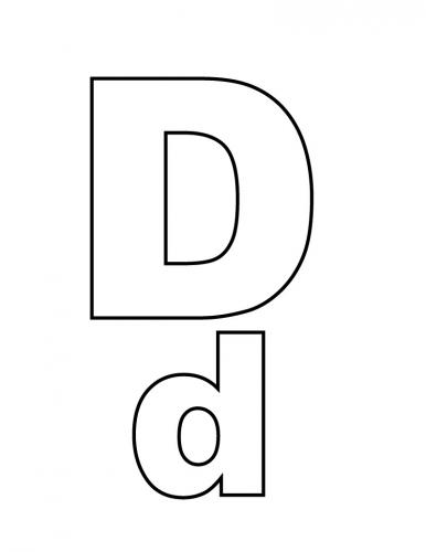 lettere in stampatello minuscolo D