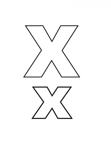 lettere stampatello minuscolo X