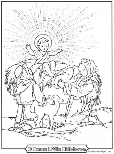 I pastori ammirano Gesù bambino